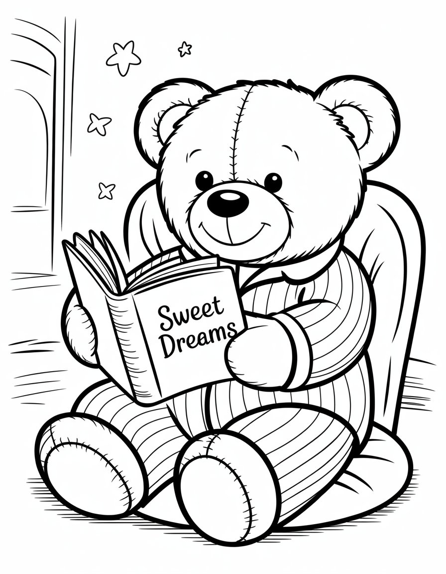 teddy bear in pajamas