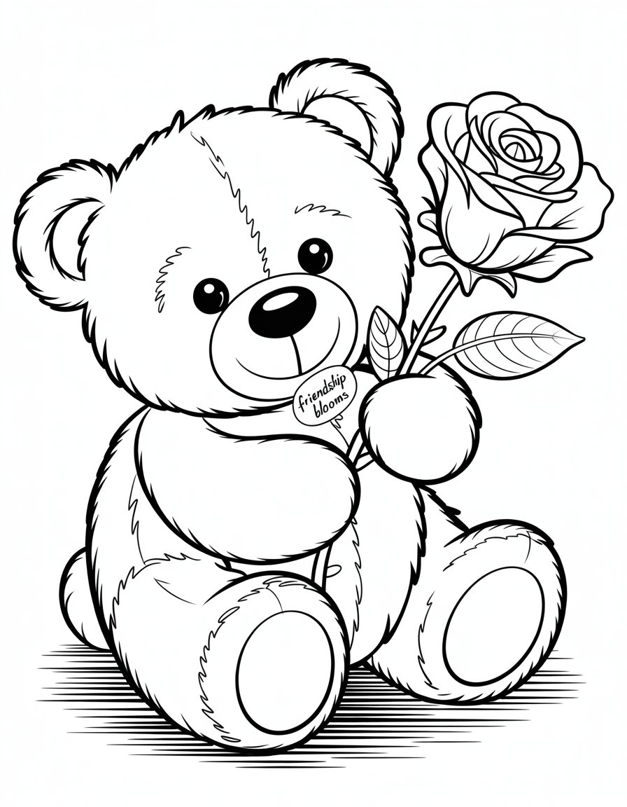 teddy bear with rose