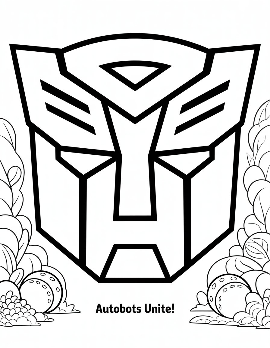 autobot symbol coloring page