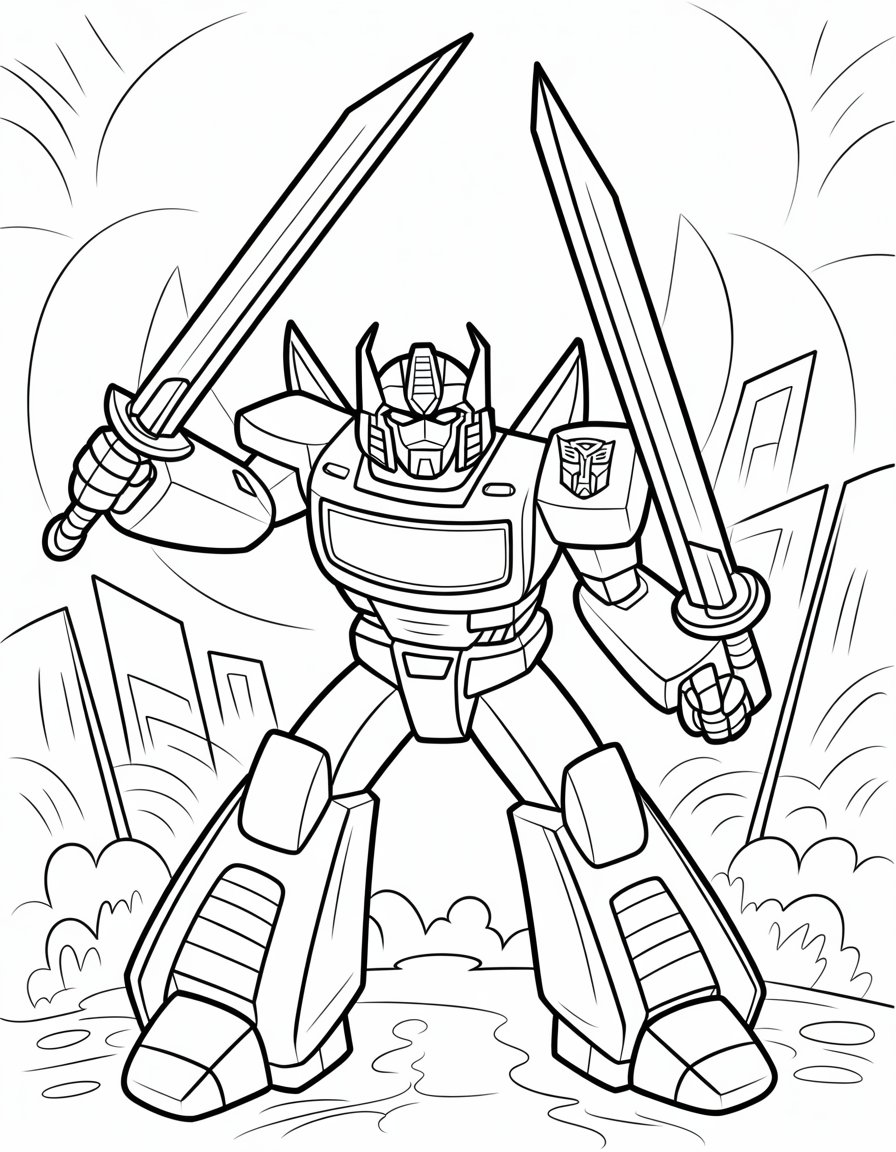 drift transformers coloring page
