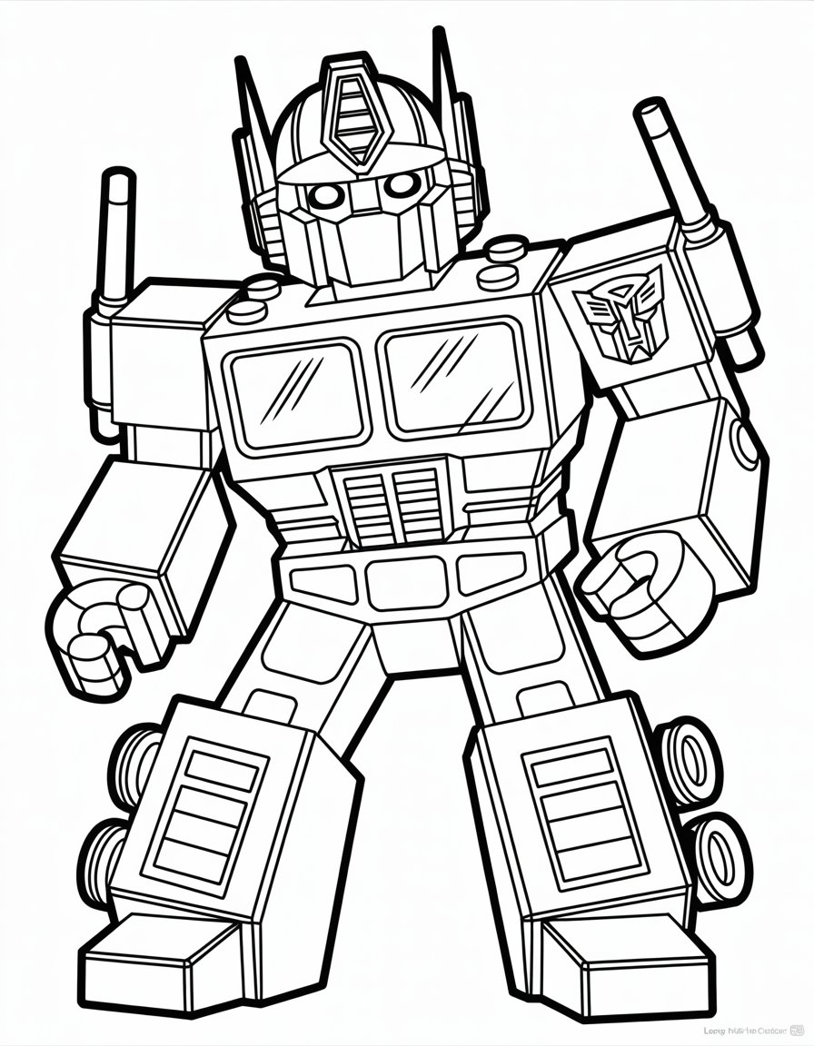 lego transformers coloring page
