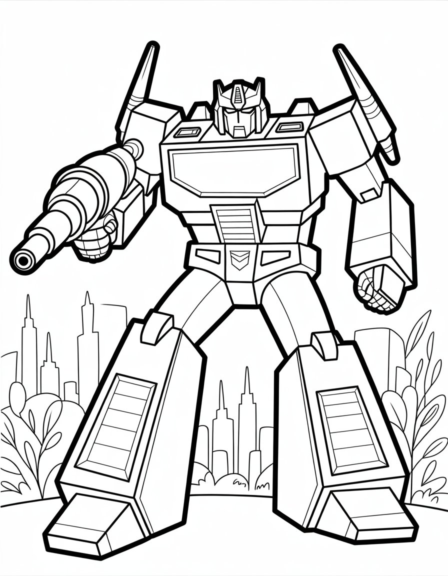 megatron coloring page