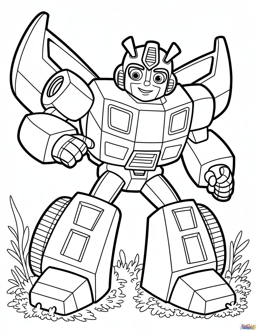 transformers animated coloring page
