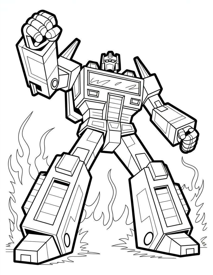 transformers combiner wars coloring page