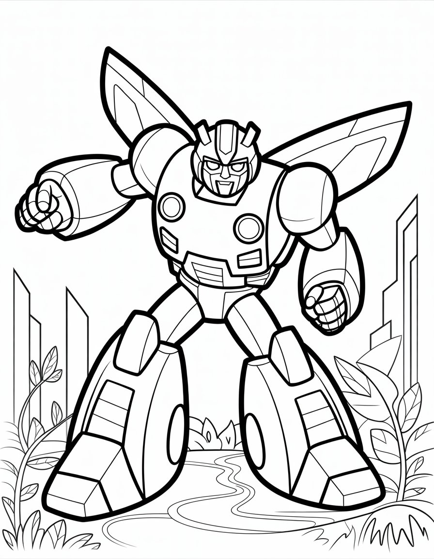 transformers cyberverse coloring page