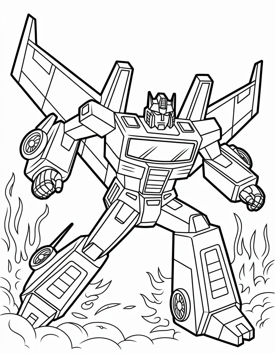 transformers jetfire coloring page