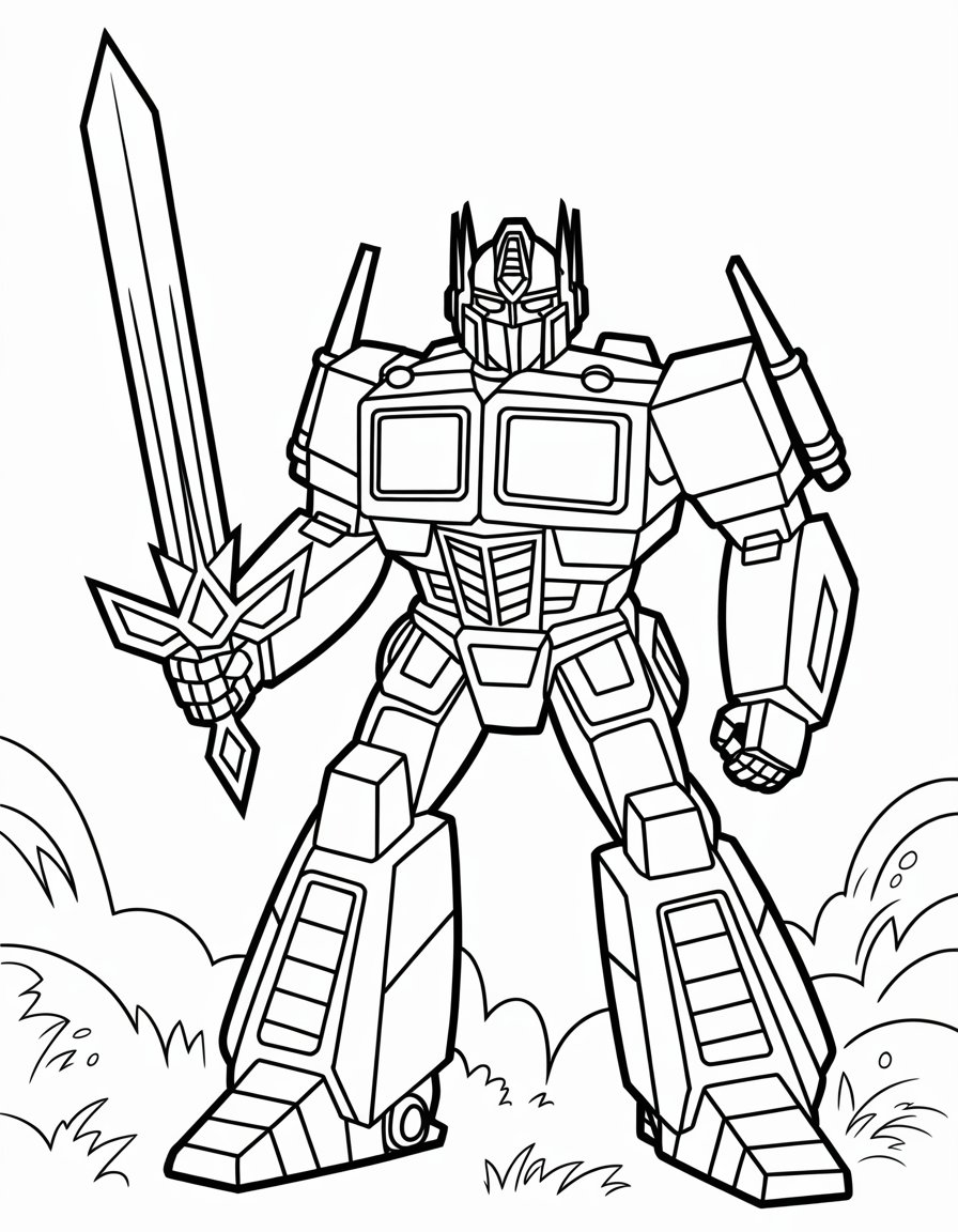 transformers the last knight coloring page