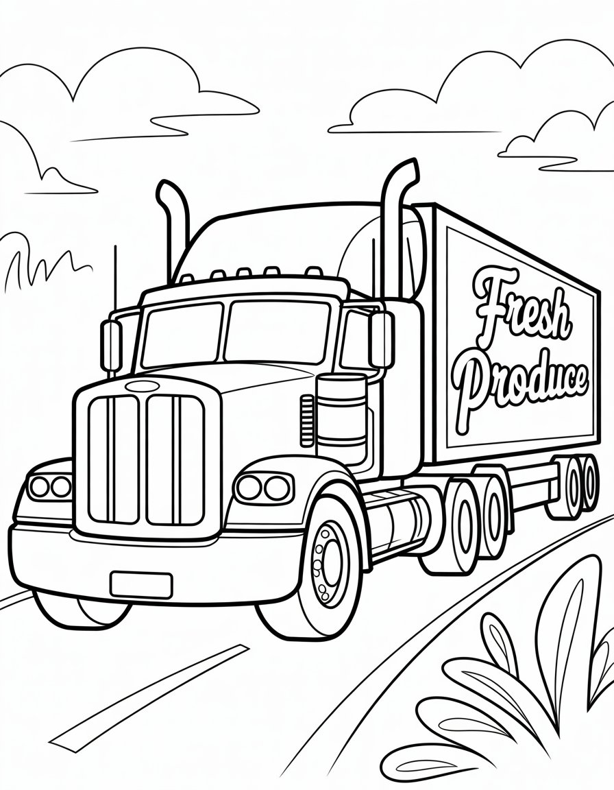 big truck coloring page