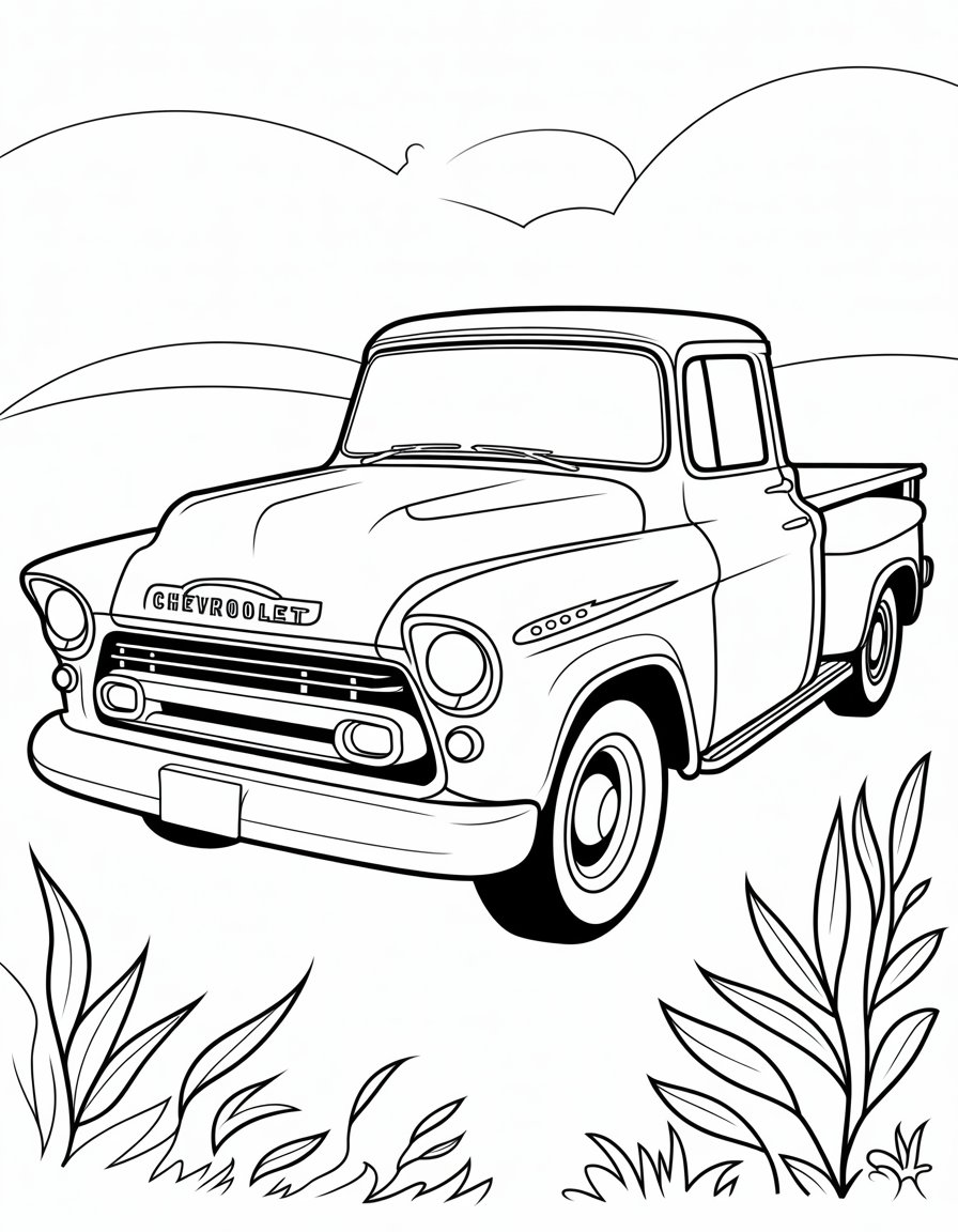 chevy truck coloring page