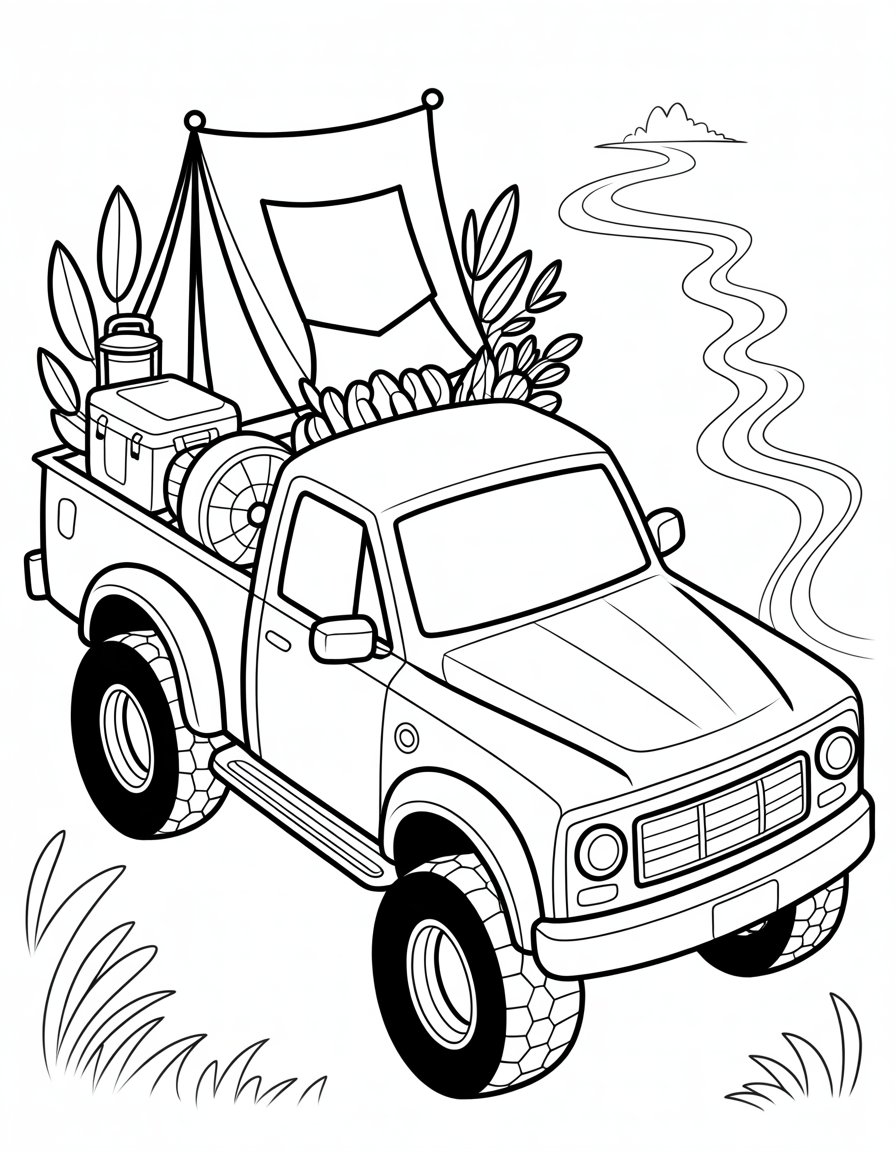 cool truck coloring page