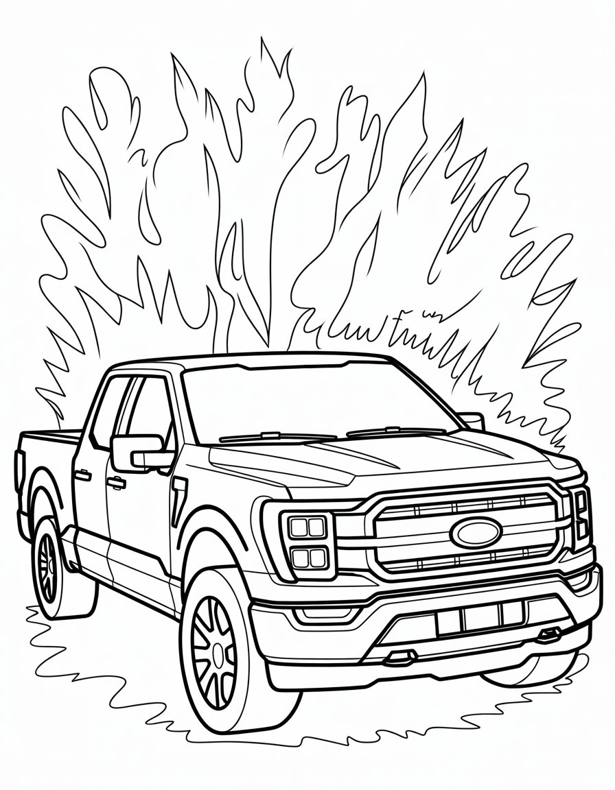 ford truck coloring page printable