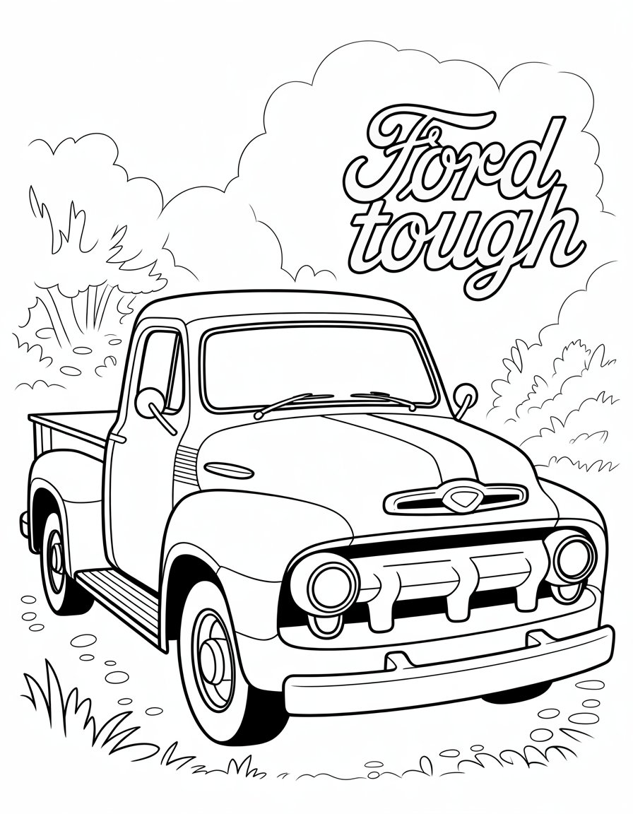 ford truck coloring page