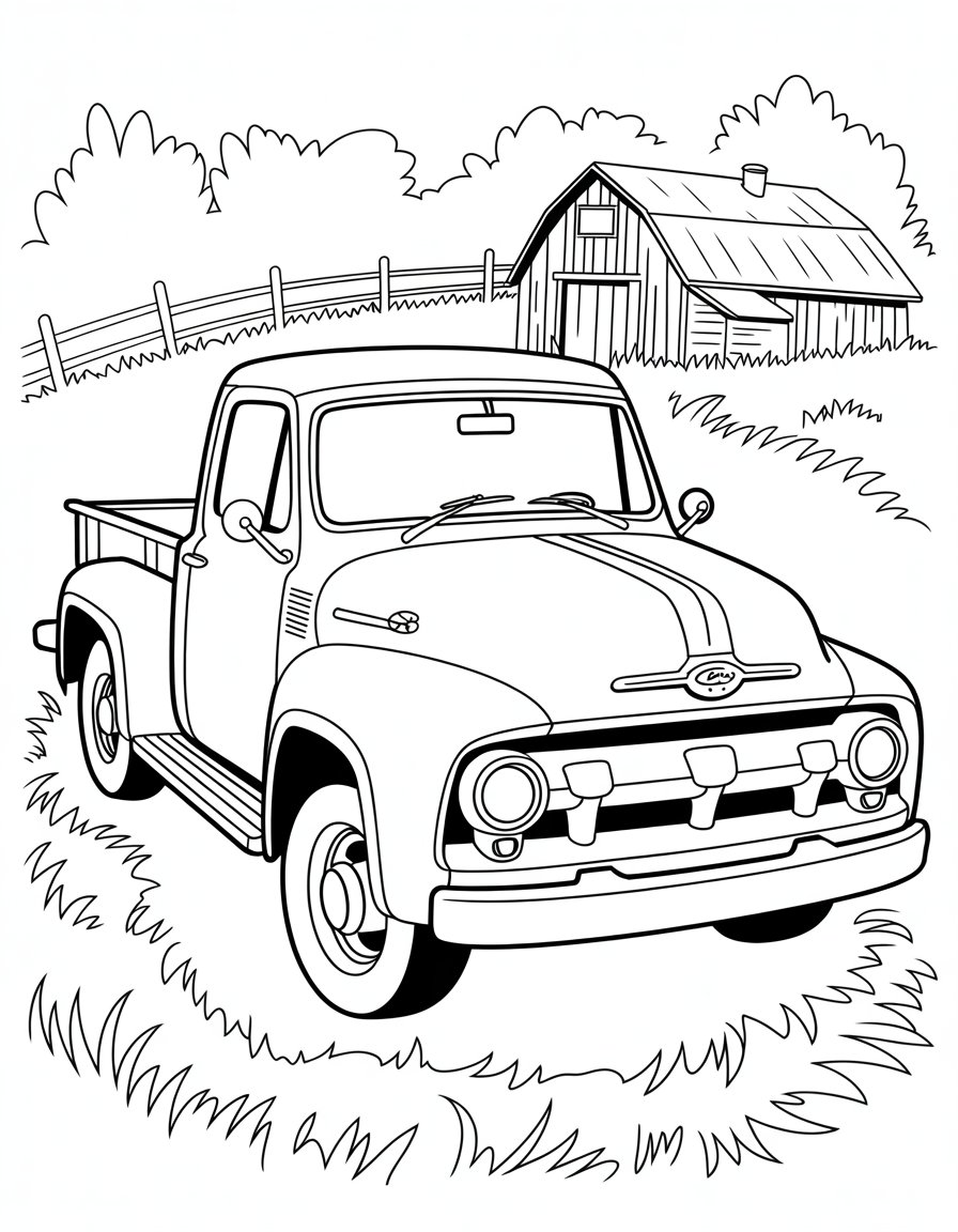old ford truck coloring page
