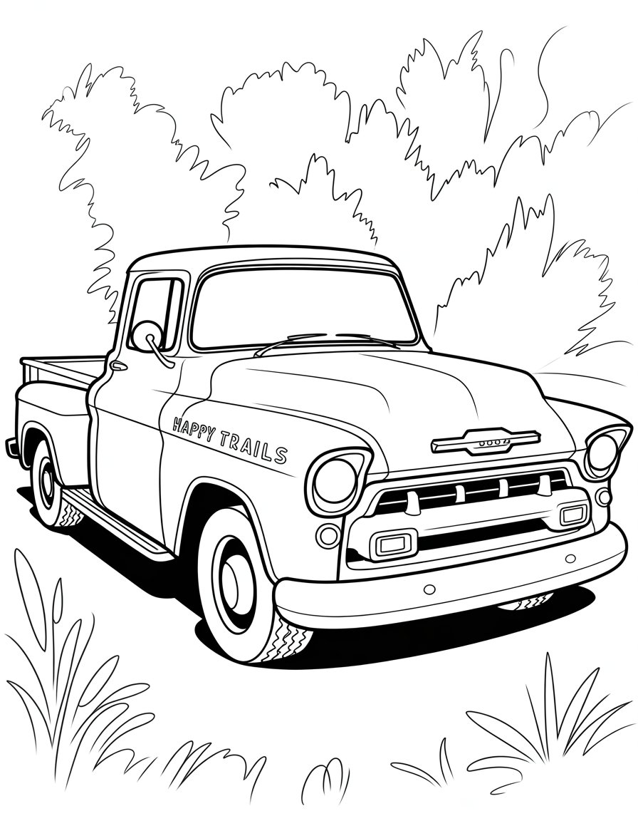 pick up truck coloring page