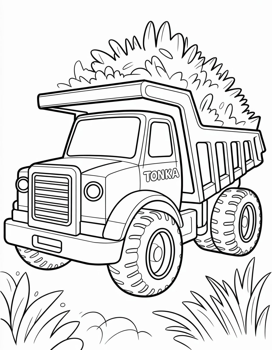 tonka truck coloring page
