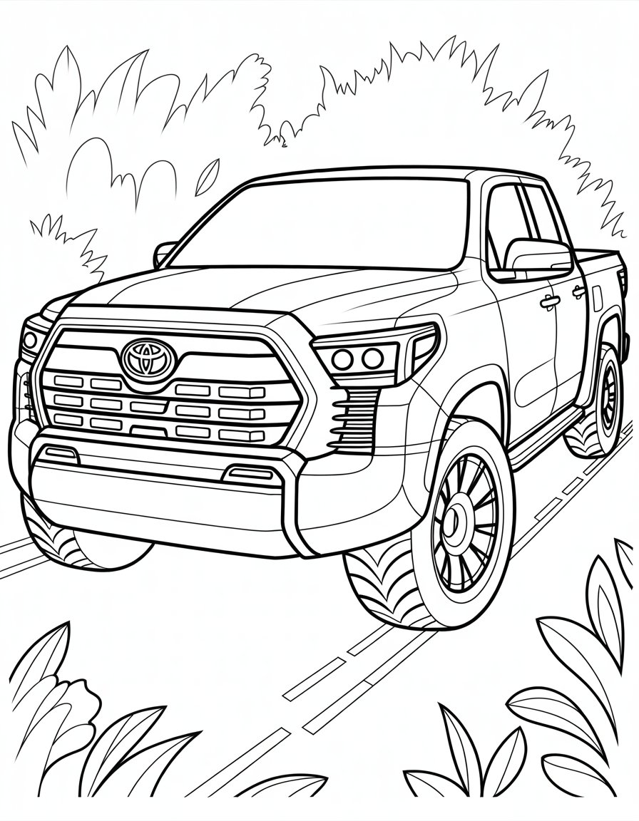 toyota truck coloring page