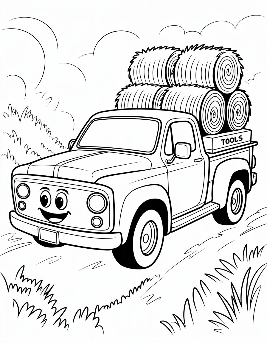 truck coloring page