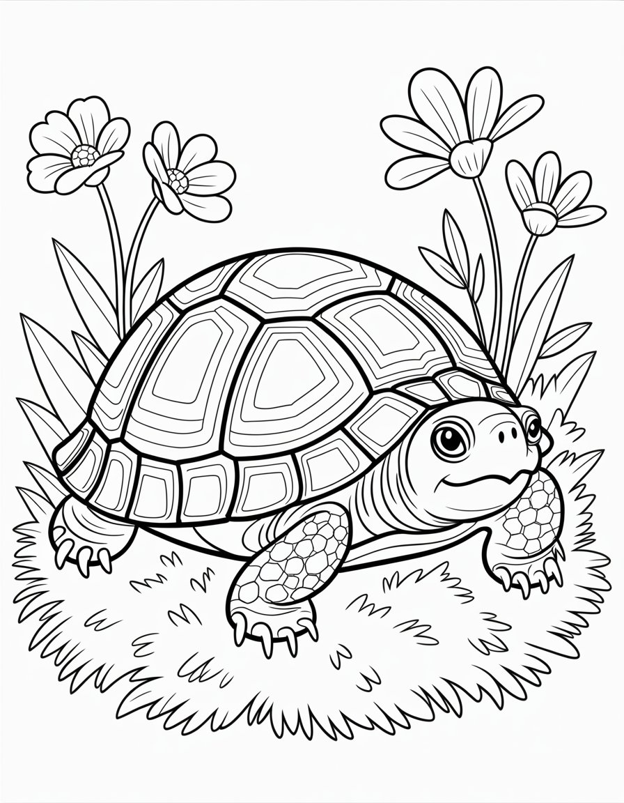 box turtle coloring page