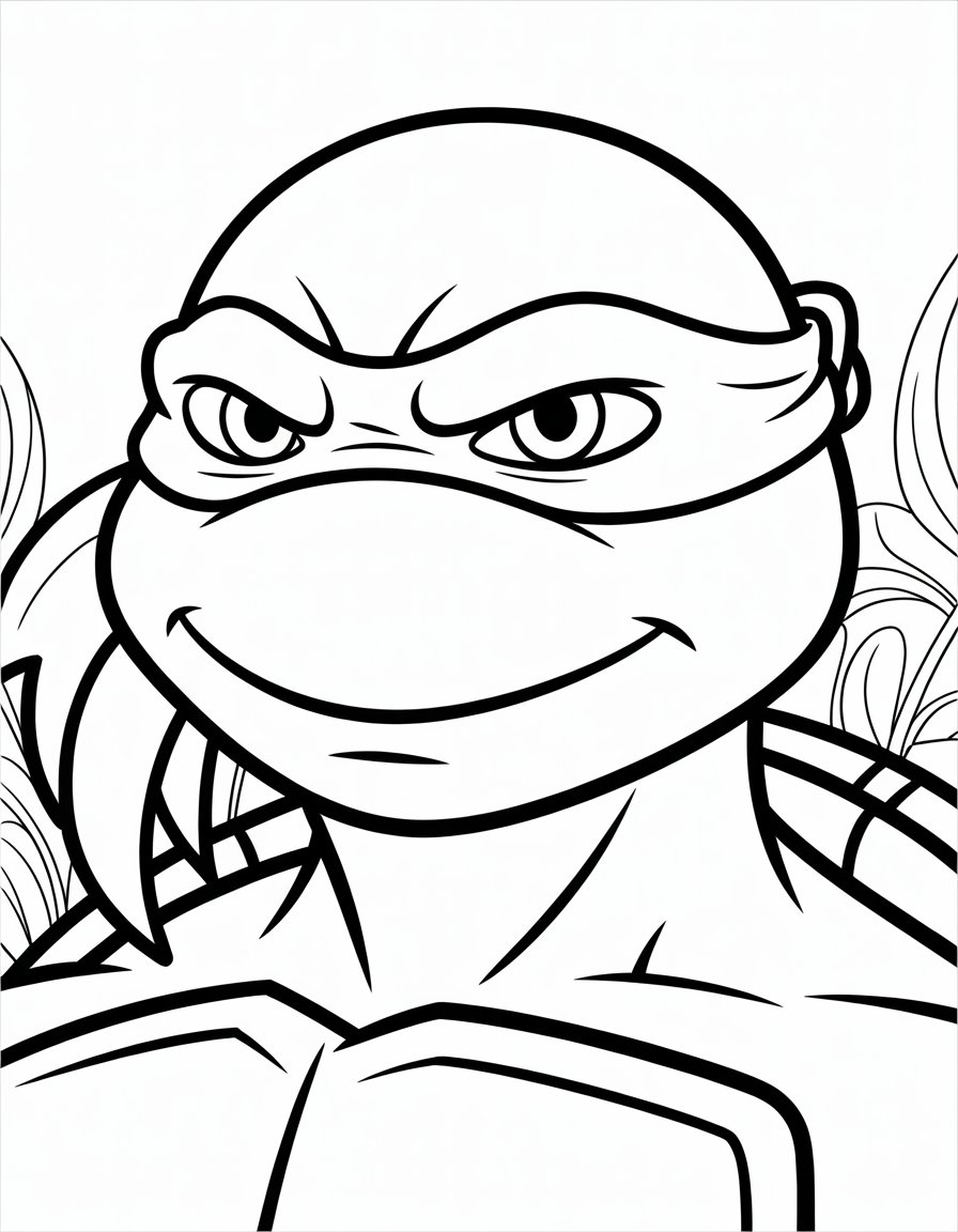 ninja turtle face coloring page