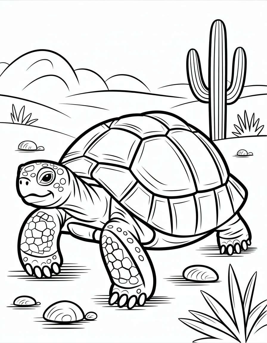 tortoise coloring page
