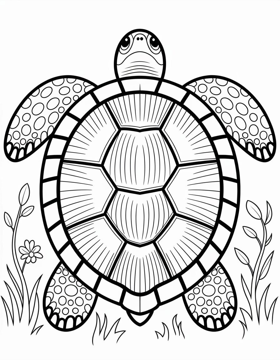 turtle shell coloring page