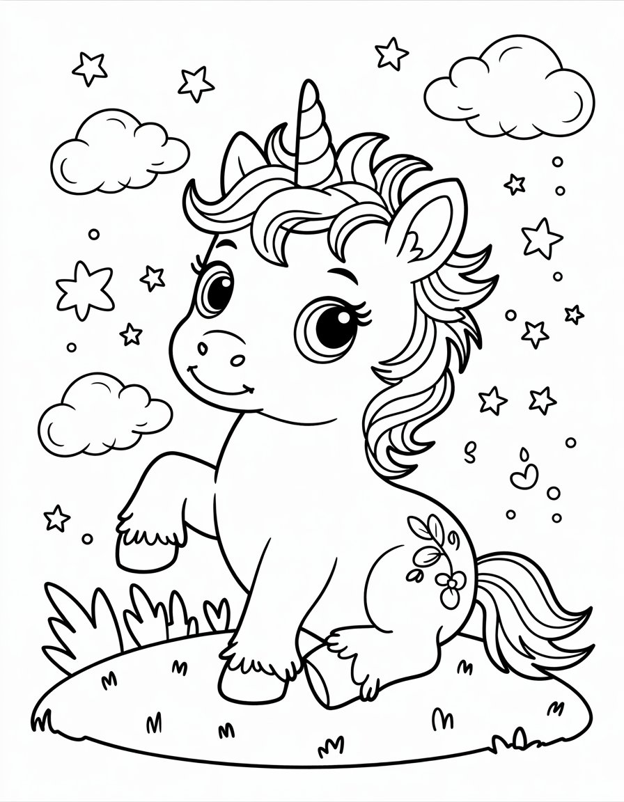 Unicorn Coloring Pages