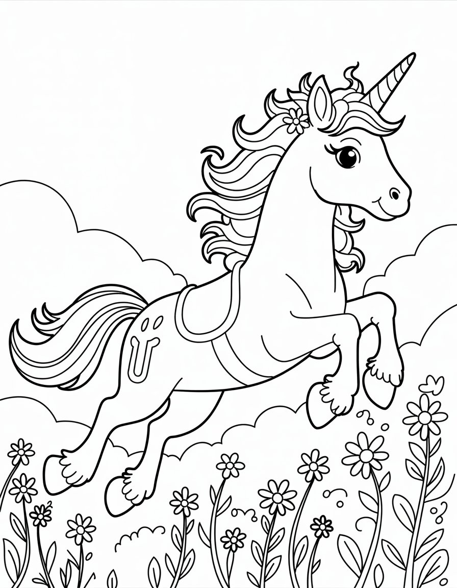 netflix unicorn academy coloring page
