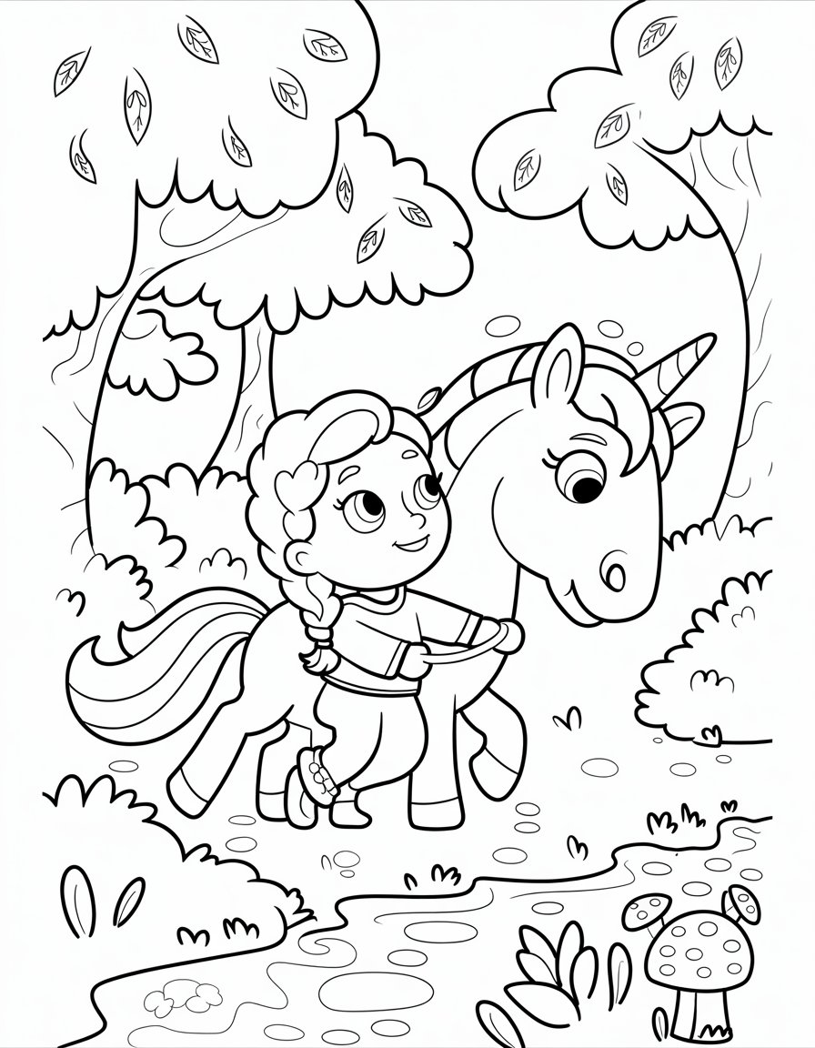 unicorn academy coloring page ava