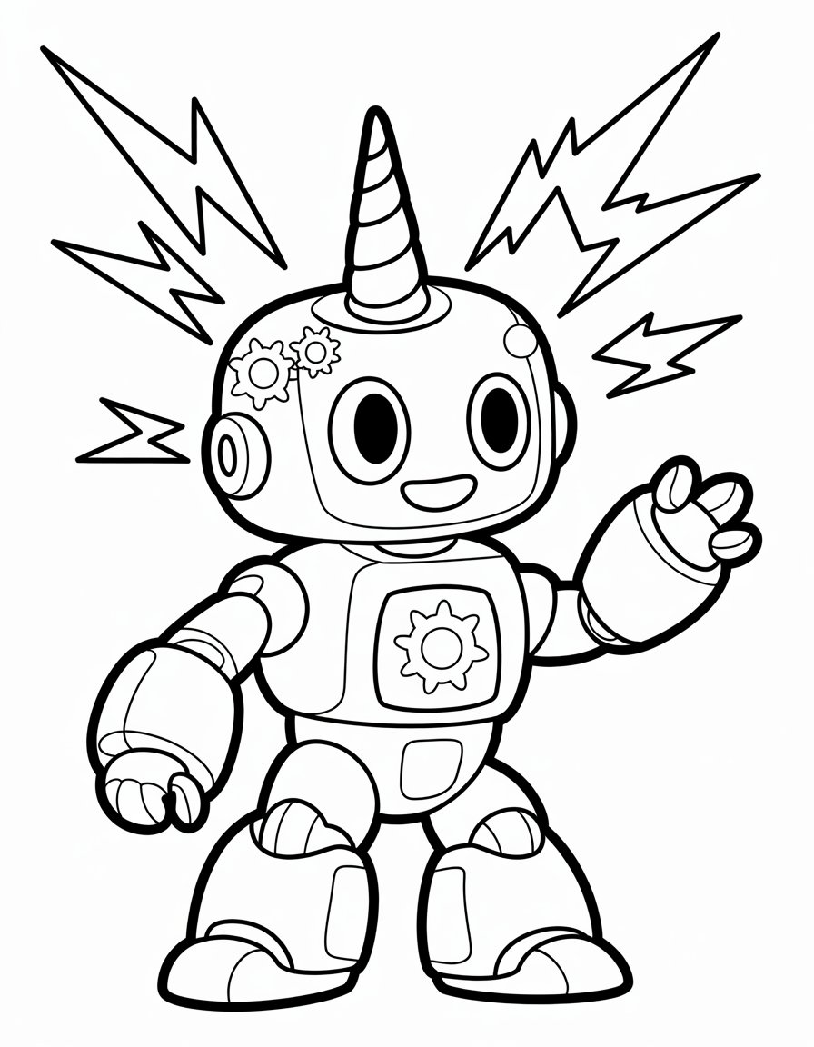 unicorn gundam coloring page