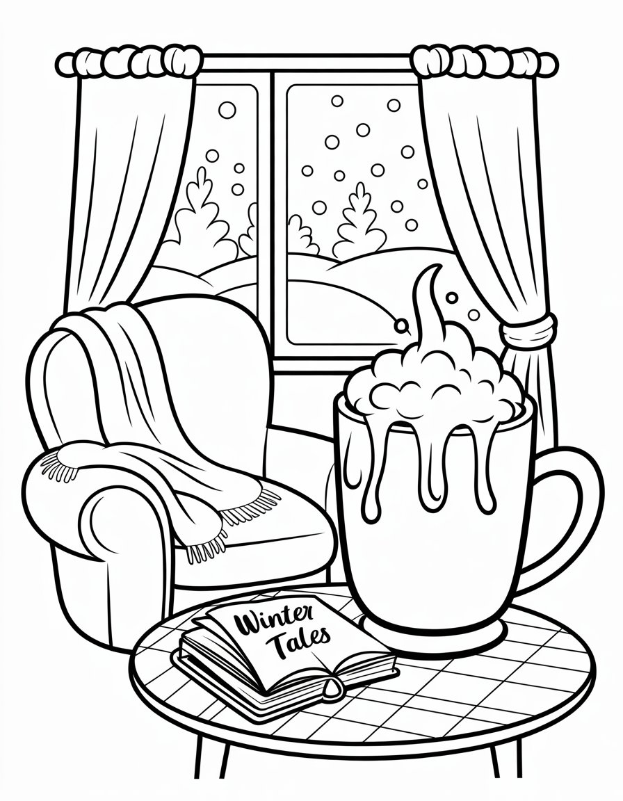 winter break coloring page