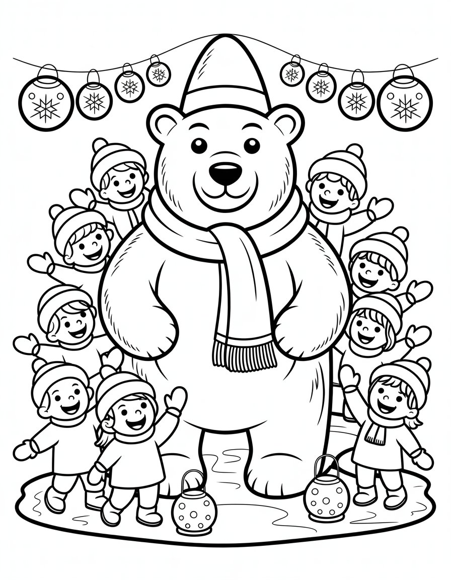 winter festival coloring page