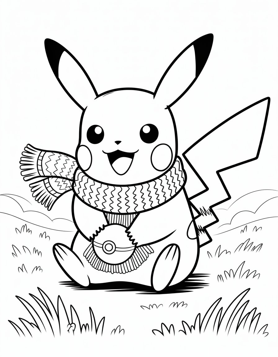 winter pokemon coloring page