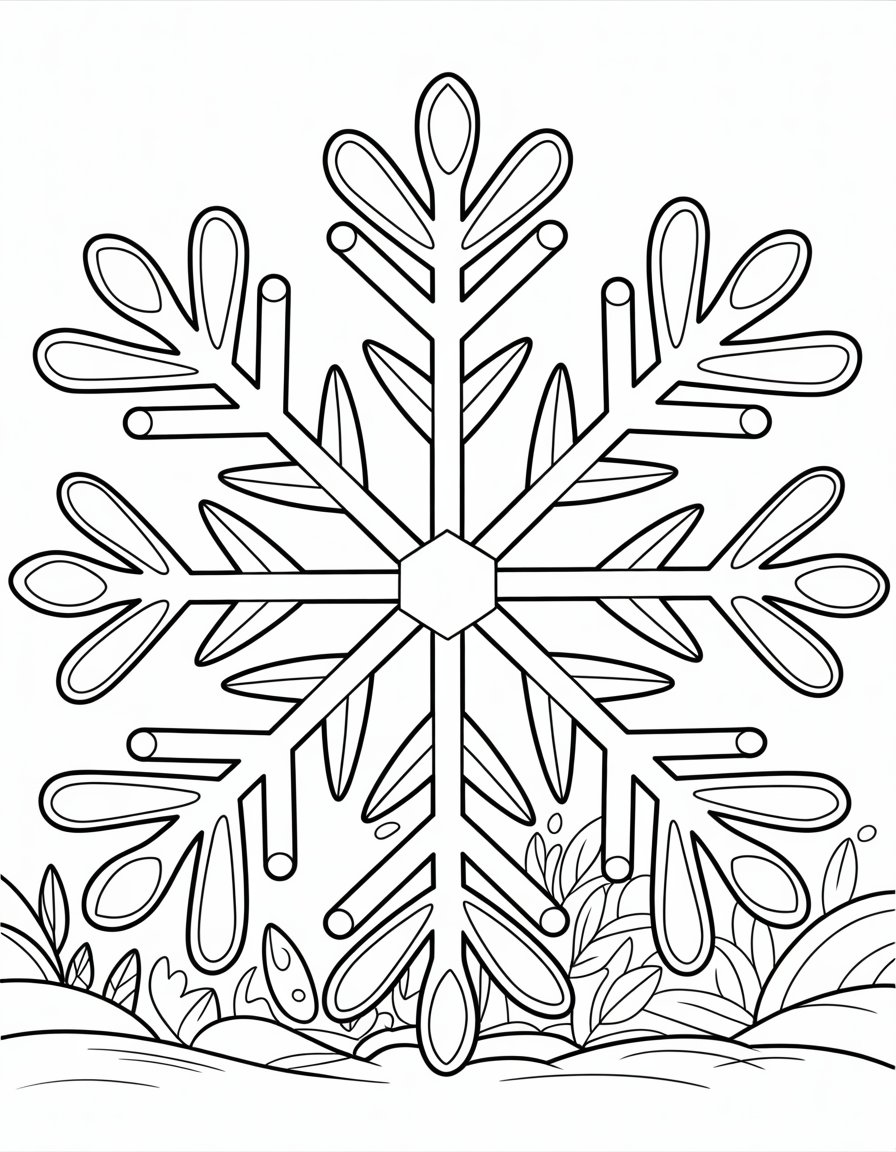 winter snowflake coloring page