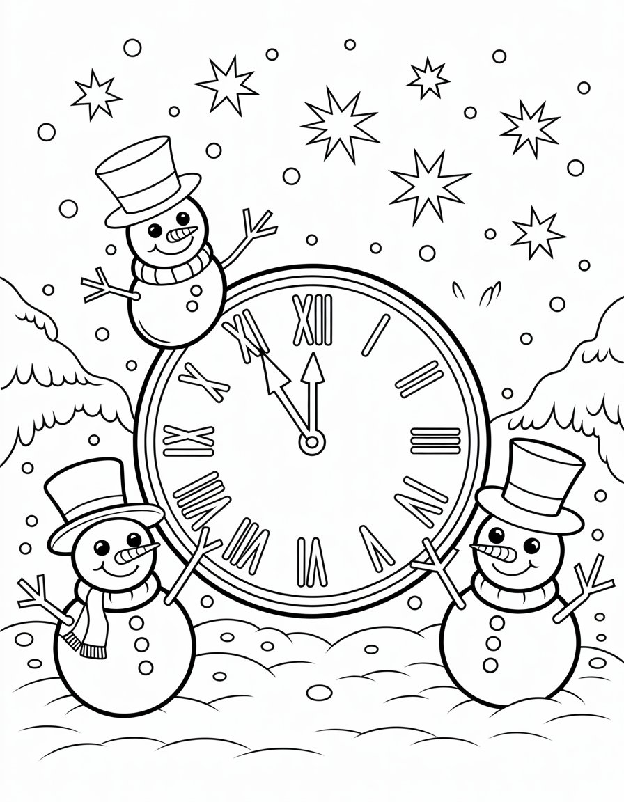 winter time coloring page