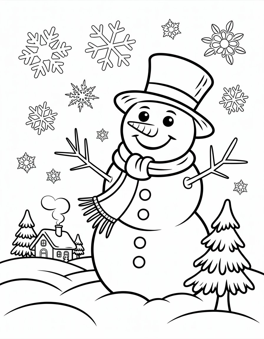 winter weather coloring page