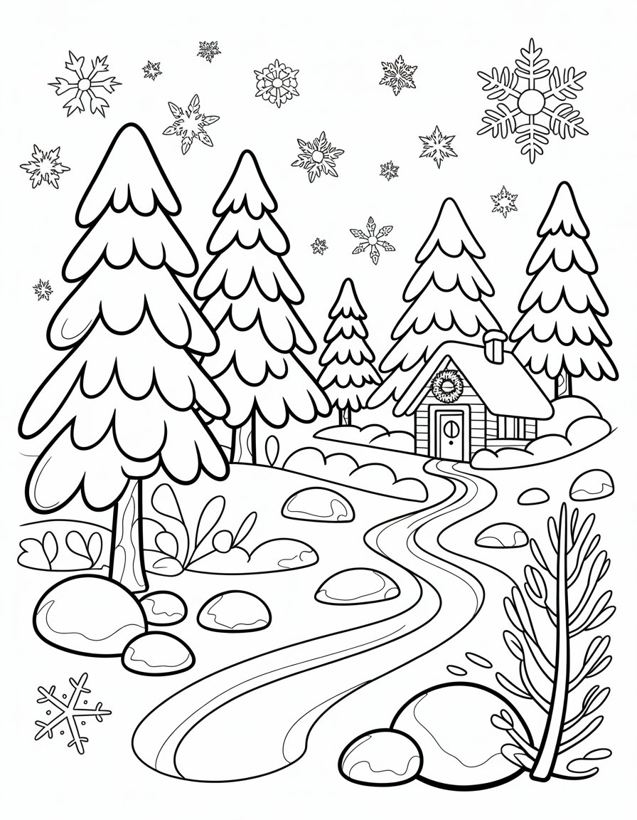 winter wonderland coloring page