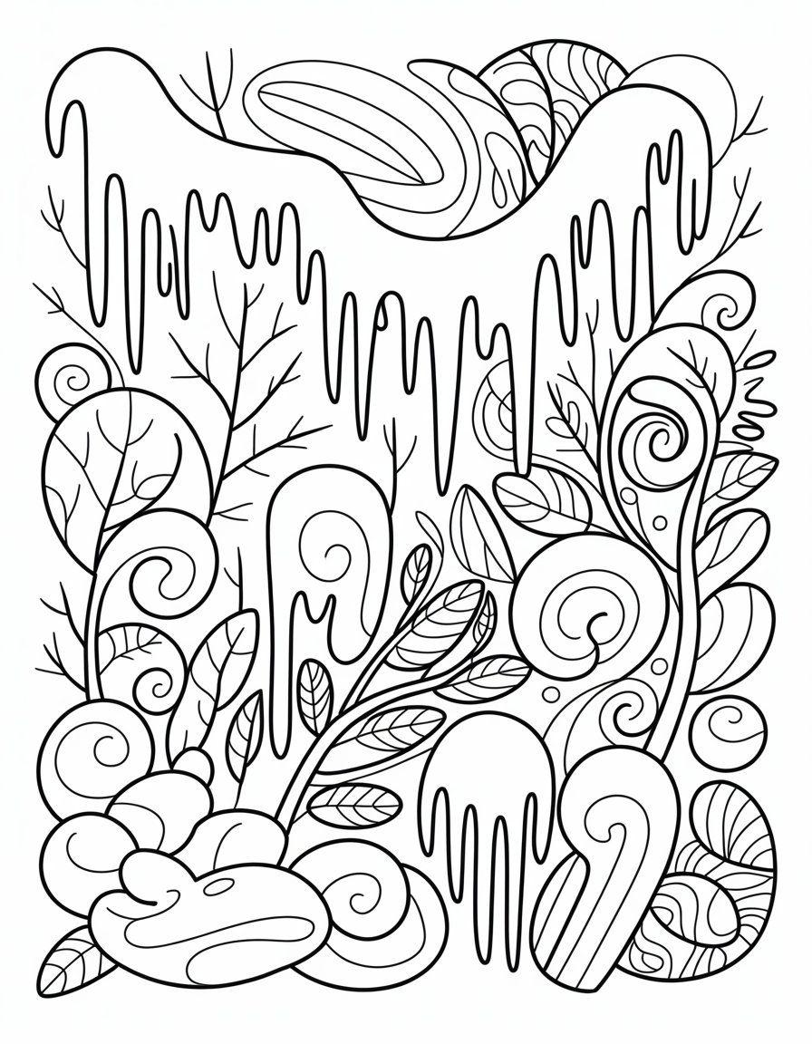 winter zentangle coloring page