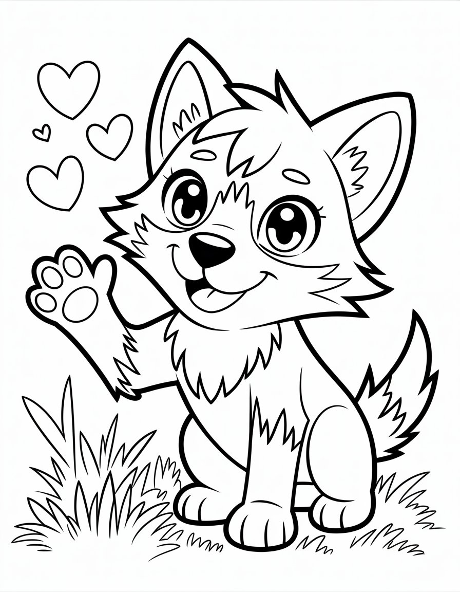 aphmau wolf coloring page