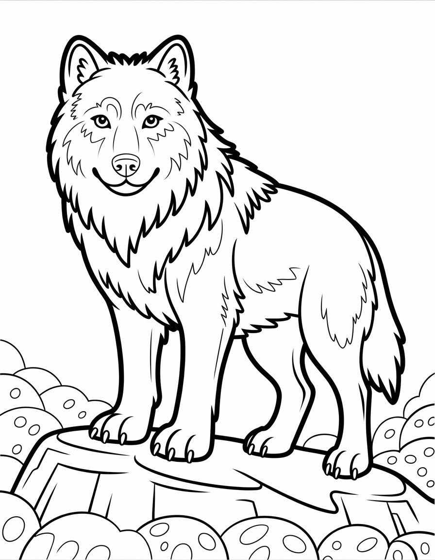 dire wolf coloring page