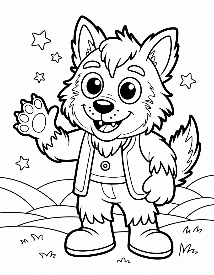 goosebumps werewolf coloring page