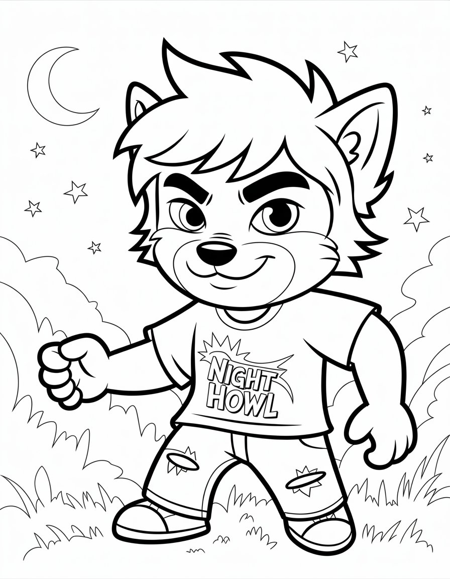 teen wolf coloring page
