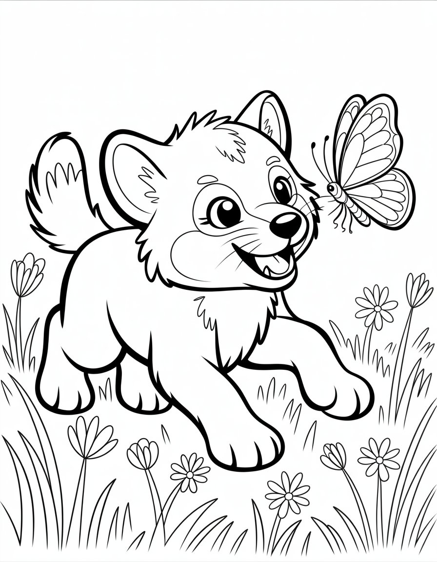 wolf cub coloring page