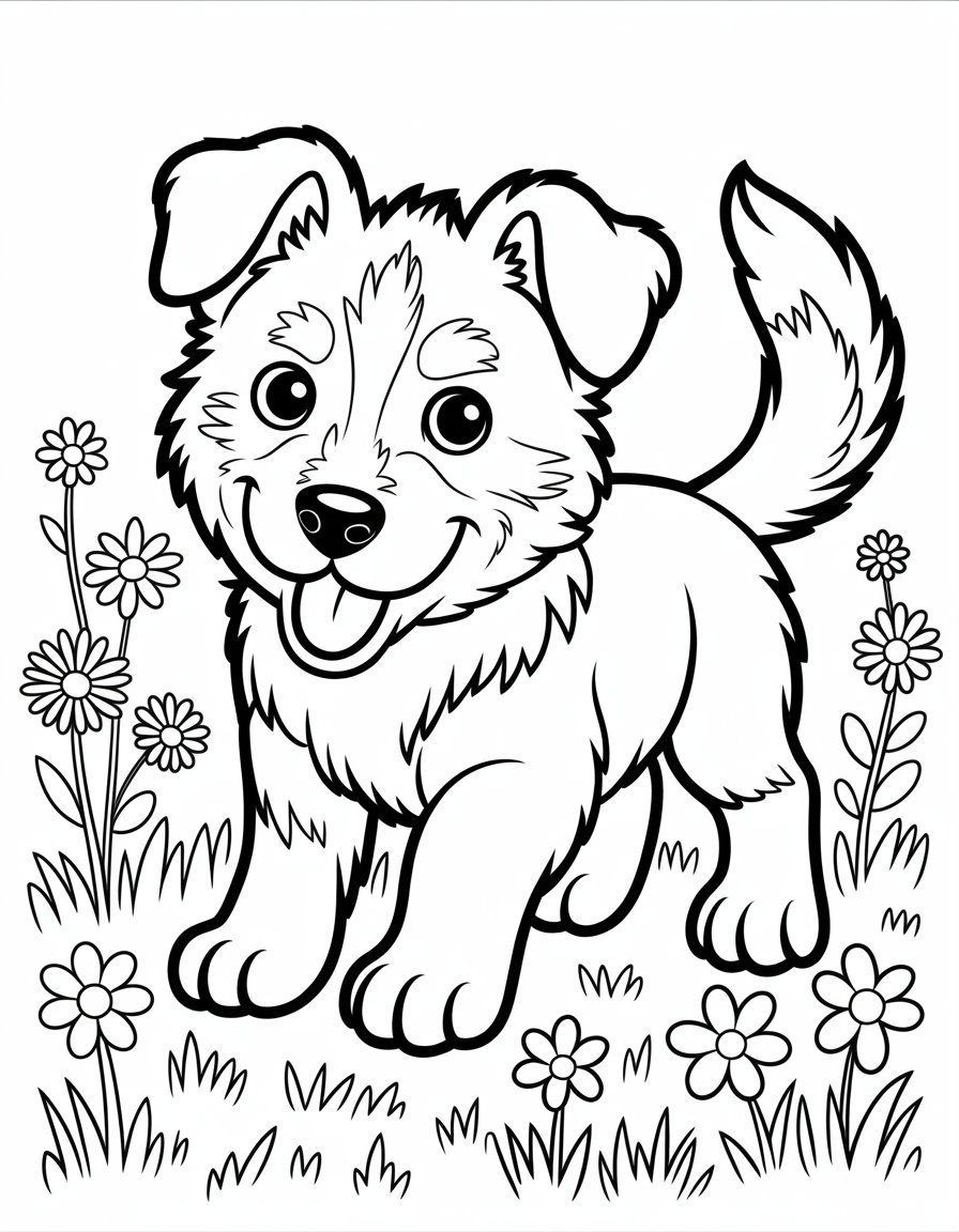 wolf dog coloring page