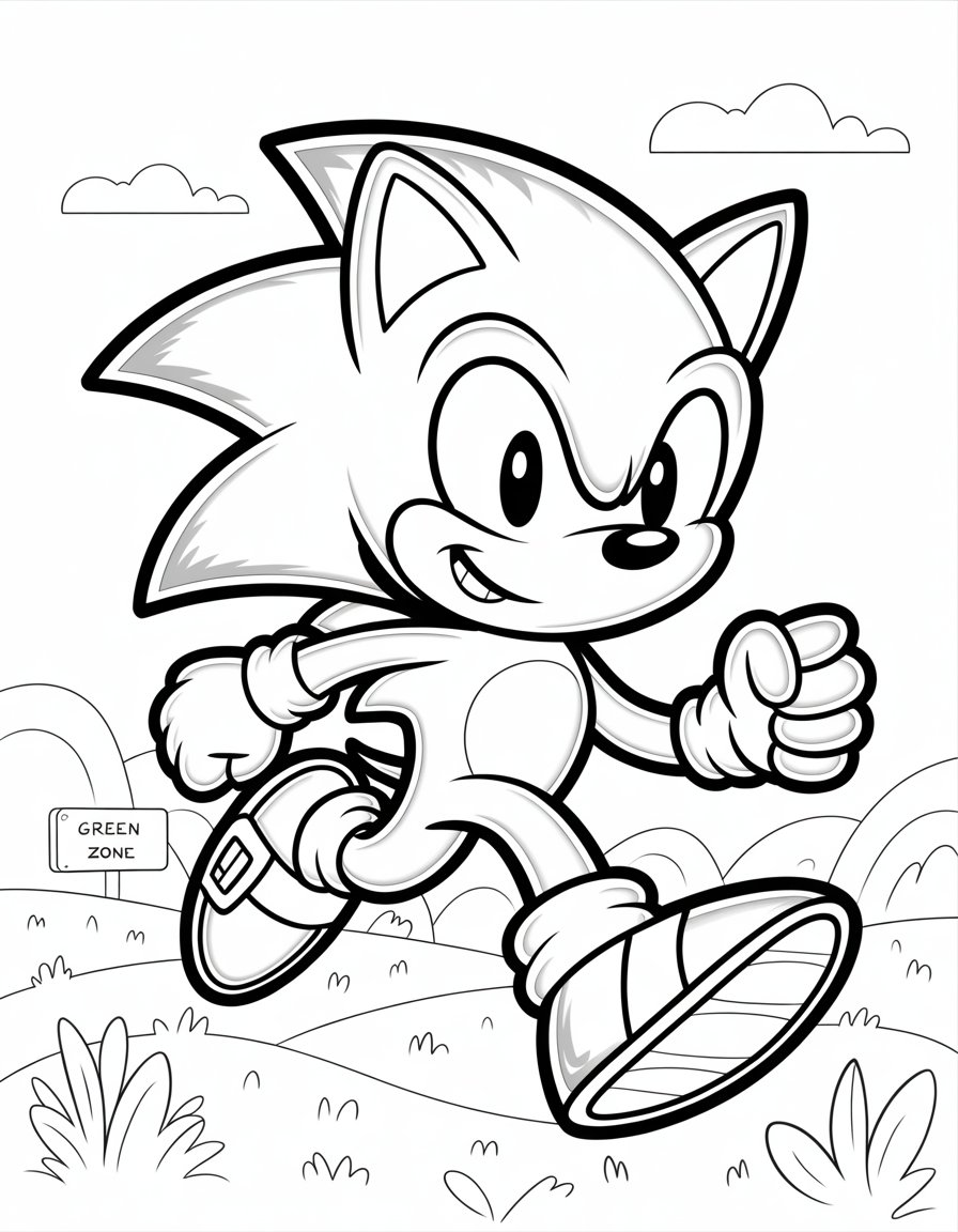 wolf sonic coloring page