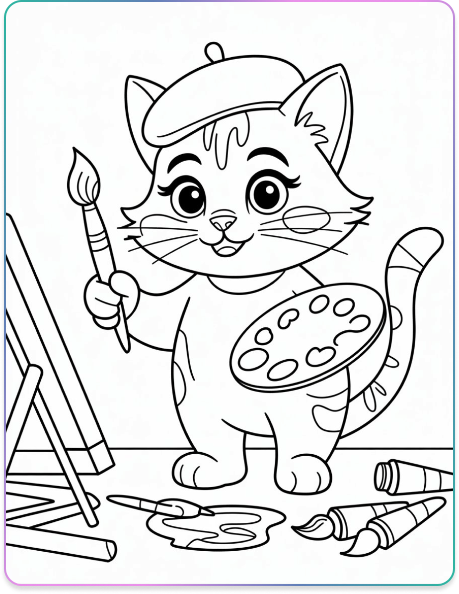 Artist Cat